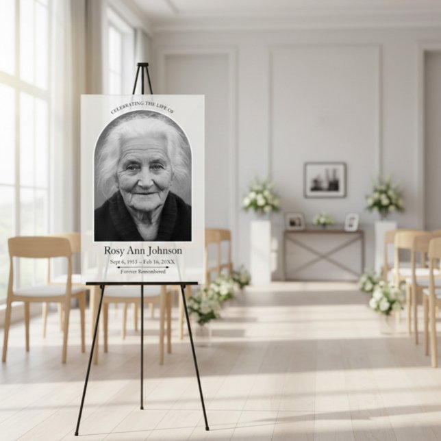 Personalized Memorial Funeral Photo  Acrylschild (Von Creator hochgeladen)