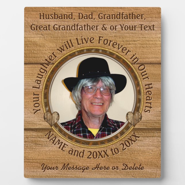 Personalized Memorial Platten with Pictures Fotoplatte (Vorderseite)