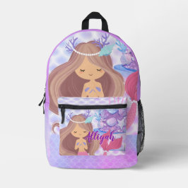 Personalized Mermaid Bedruckter Rucksack