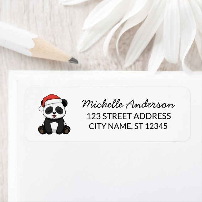 Personalized Merry Christmas Cute Panda Bear       (Insitu)