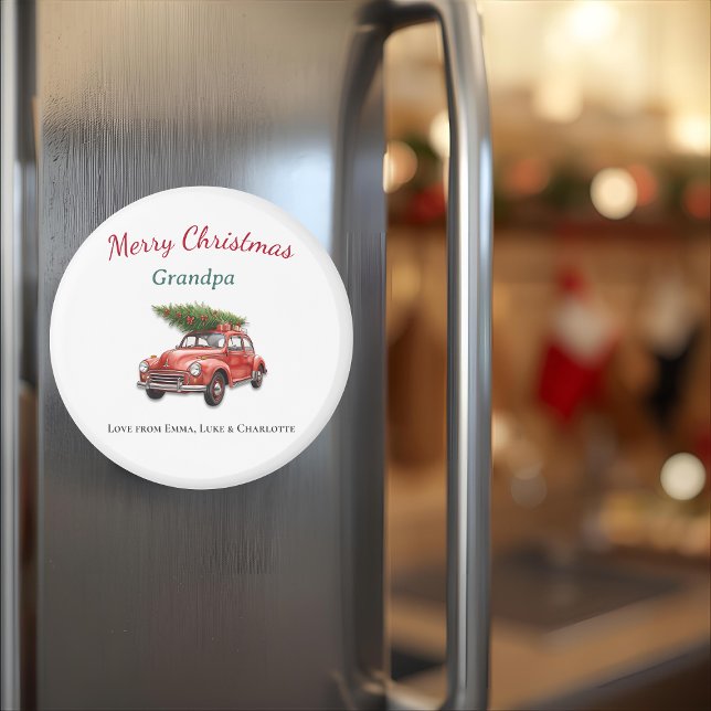 Personalized Merry Christmas Grandpa Magnet (Von Creator hochgeladen)