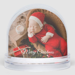Personalized Merry Christmas & Happy New Year Schneekugeln