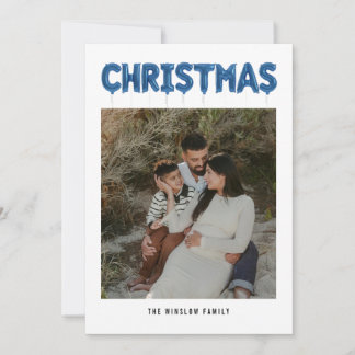 Personalized Merry Christmas Photo Card – Editable Feiertagskarte
