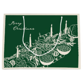 Personalized Merry Christmas Table Minimal Design  Große Geschenktüte