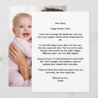 Personalized Message Photo Mother’s Day Card Karte