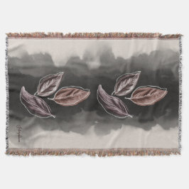 Personalized Mid-century Modern Botanical Leaves Decke