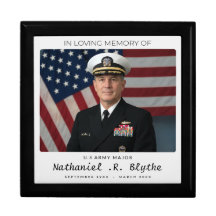 Personalized Military Memorial Photo Keepsake Box