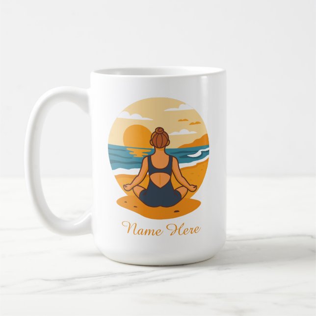 Personalized Mindfulness Yoga Kaffeetasse (Links)