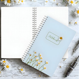 Personalized Minimalist Floral Notebook Notizbuch