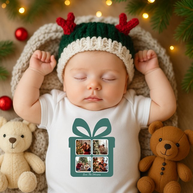 Personalized Modern Christmas | My First Christmas Baby Strampler (Von Creator hochgeladen)