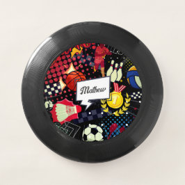 Personalized Modern Comic Style Sport, Colorful Wham-O Frisbee
