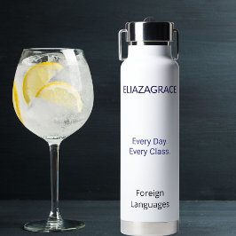 Personalized Modern Cute Teacher Daily Essentials Trinkflasche