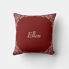 Personalized Modern Elegant Typography Name  Kissen