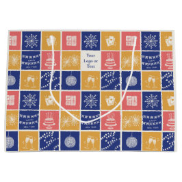 Personalized Modern Hand-Drawn Colorful New Year Große Geschenktüte