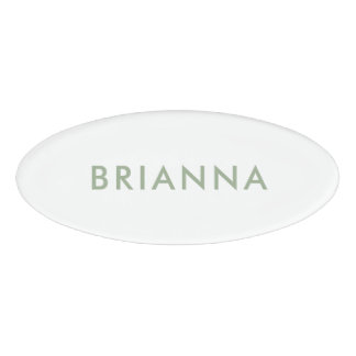 Personalized modern minimalist sage green employee namenschild
