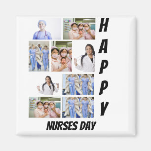Personalized Modern Nurses Day 9  Photo Collage    Magnet