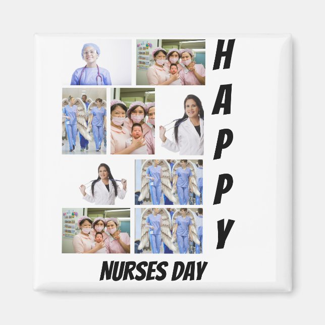 Personalized Modern Nurses Day 9  Photo Collage    Magnet (Vorne)