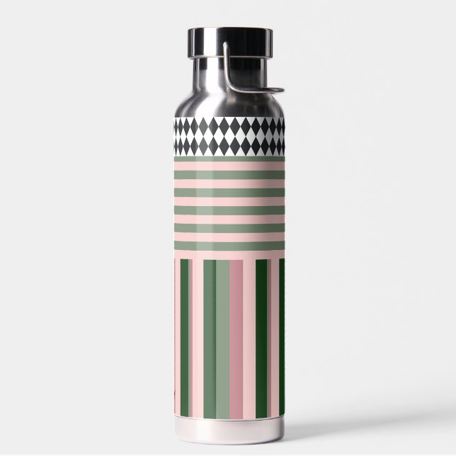 Personalized Modern Pattern Water Bottle Trinkflasche (Links)