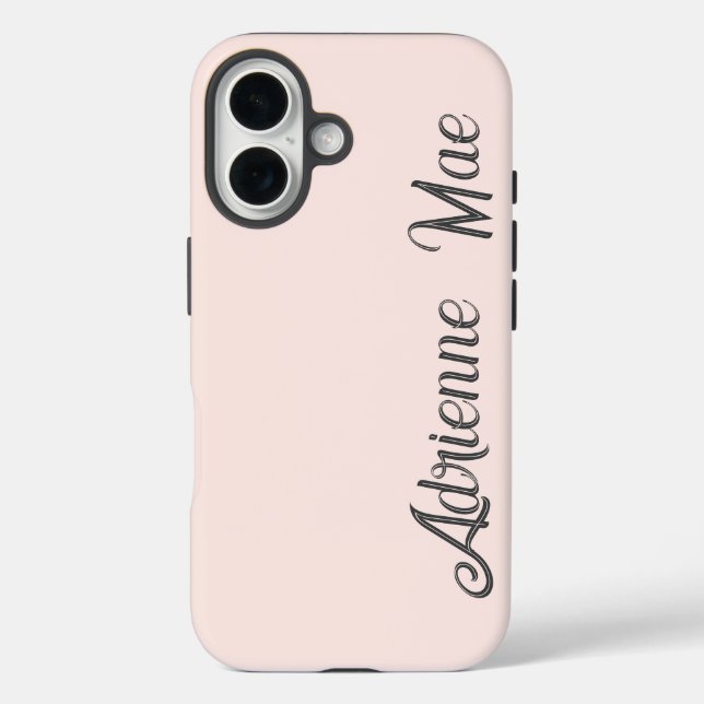 Personalized Modern Script Baby Pink Blush Case-Mate iPhone Hülle (Rückseite)