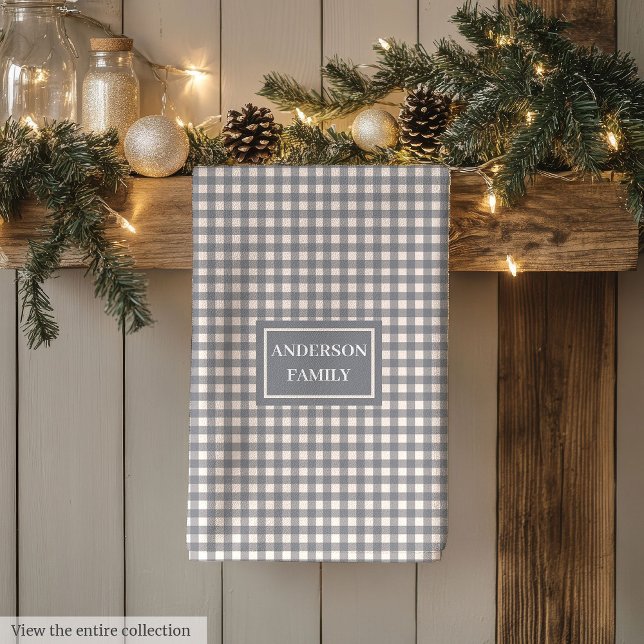 Personalized Modern Towel Trendy Coral Grey Style Geschirrtuch (Personalized Modern Towel Trendy Coral Grey Style)