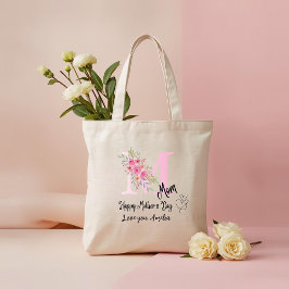 Personalized Mom Initial Tote Bag Tragetasche
