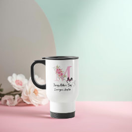Personalized Mom Initial Travel Mug Reisebecher