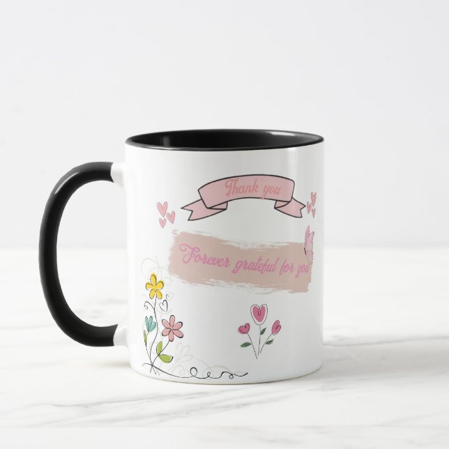 Personalized Mom Mug – Grateful for You Always Tasse (Links)