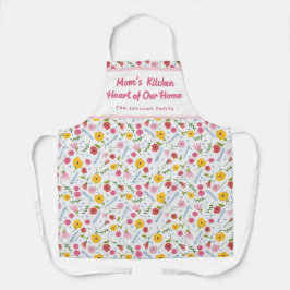 Personalized Mom’s Kitchen Floral Apron Gift Schürze
