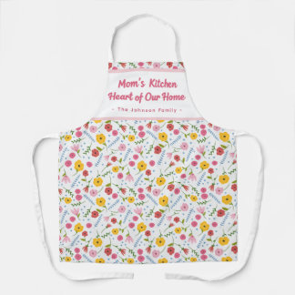 Personalized Mom’s Kitchen Floral Apron Gift Schürze