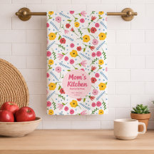Personalized Mom’s Kitchen Floral Family Name