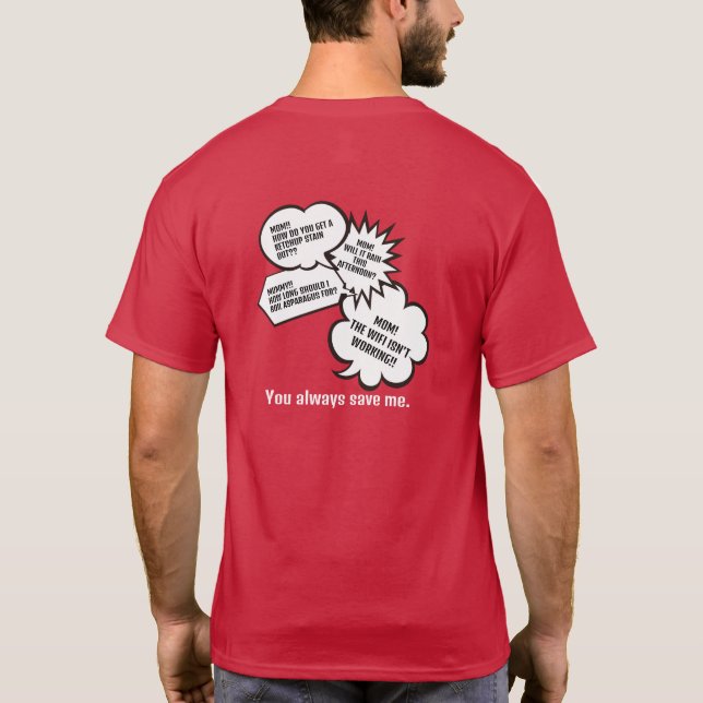 Personalized Mom T-Shirt – Funny ChatGPT Shirt (Rückseite)