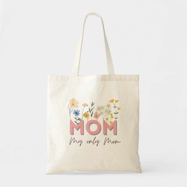 Personalized Mom Tote Bag Custom Mother’s Day Gift Tragetasche (Vorne)