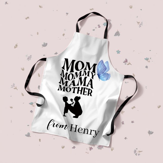 Personalized Mom Typography Apron Schürze (Von Creator hochgeladen)