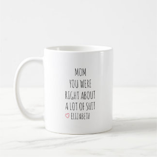 Personalized Mom You Were Right Mug  Kaffeetasse