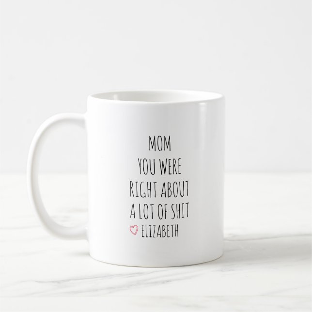 Personalized Mom You Were Right Mug  Kaffeetasse (Links)
