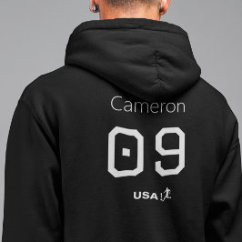 Personalized Monochromatic American Athlete Bold Hoodie