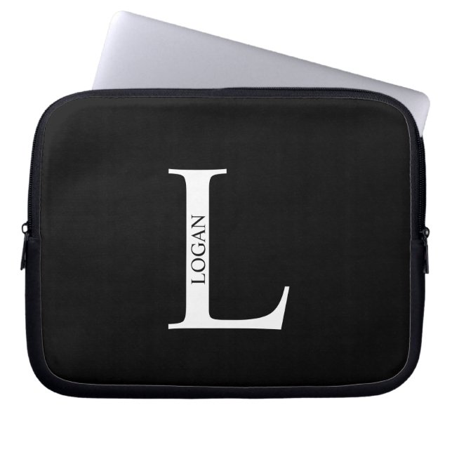 Personalized Monogram and Name Laptop Sleeve (Vorderseite)