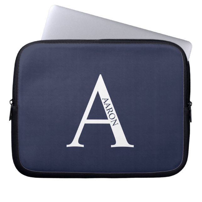 Personalized Monogram and Name Laptop Sleeve (Vorderseite)