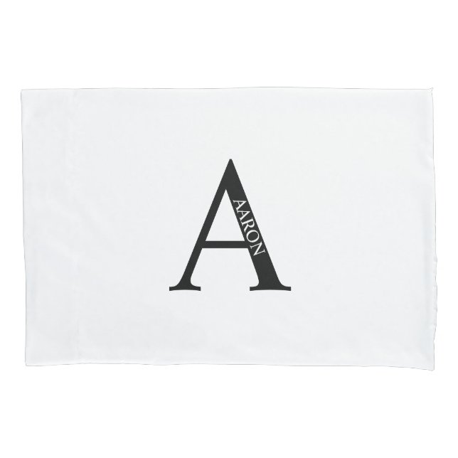 Personalized Monogram and Name Pillow Case Kissenbezug (Vorderseite)