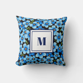 Personalized Monogram – Elegant Modern Floral  Kissen