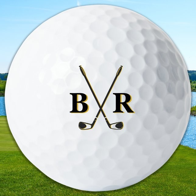 Personalized Monogram Initials Elegant Golfer Golfball (Von Creator hochgeladen)