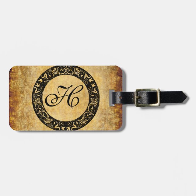 Personalized Monogram Luggage Tag Gepäckanhänger (Vorderseite horizontal)