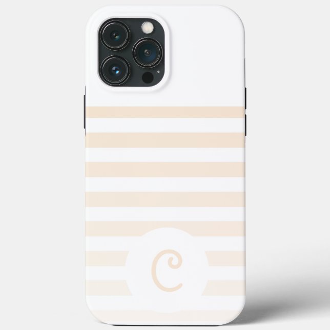 Personalized Monogram Minimal Striped Modern Desig Case-Mate iPhone Hülle (Rückseite)