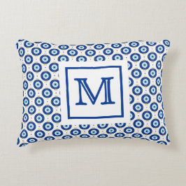 Personalized Monogram Modern Evil Eye Pattern  Dekokissen