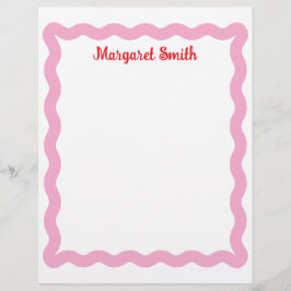 Personalized Monogram Notepads with Scallop Border Briefbogen