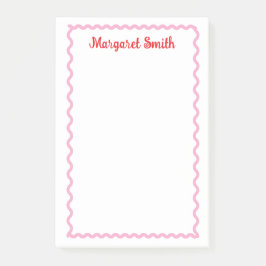 Personalized Monogram Notepads with Scallop Border Post-it Klebezettel