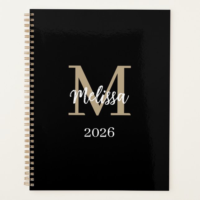 Personalized Monogram Planner, Name & Bible Verse Planer (Vorderseite)