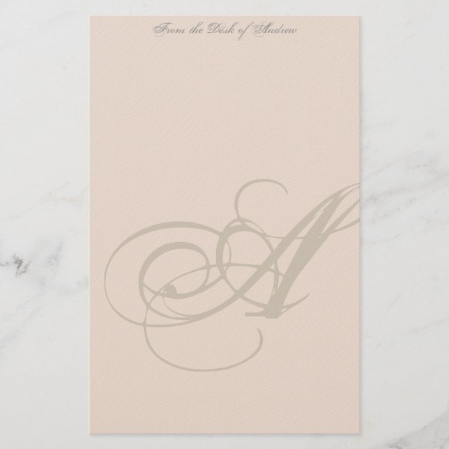 Personalized Monogram Stationery Briefpapier (Vorderseite)