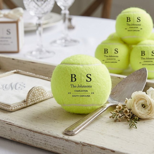 Personalized Monogram Wedding  Tennisbälle (Personalized Monogram Wedding Tennis Balls)
