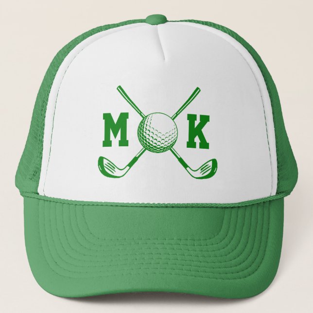 Personalized Monogrammed Initial Name Hat - Custom Truckerkappe (Vorderseite)